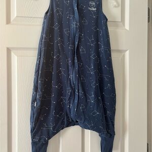 Sleepsack Pajama with White Constellation Print - Navy